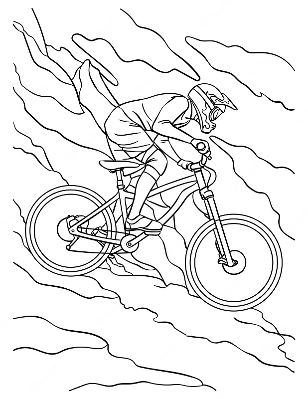 Mountain Bike Coloring Pages