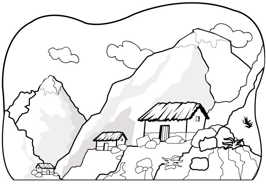 Mountain Coloring Page