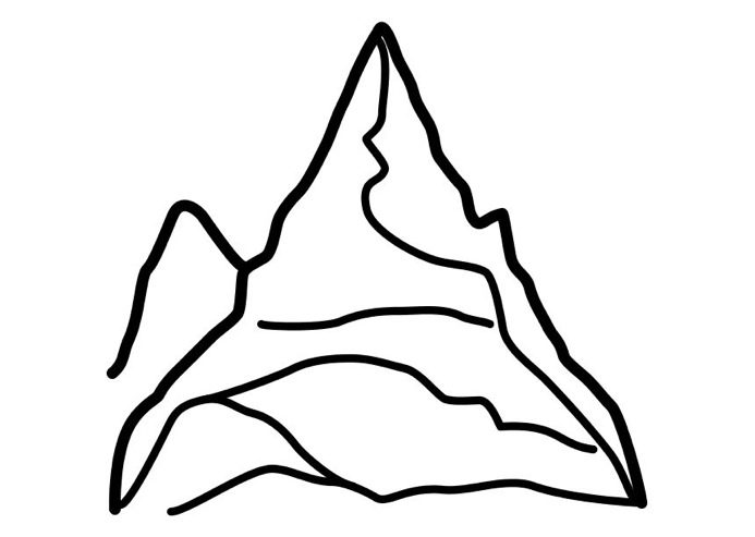 mountain coloring page