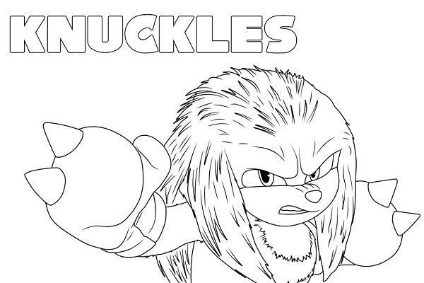 Movie Knuckles Coloring Pages