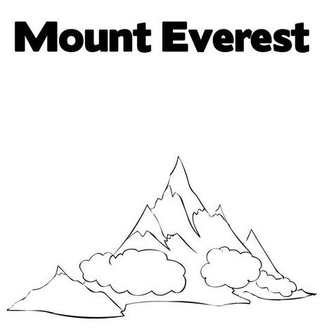 Mt Everest Coloring Page