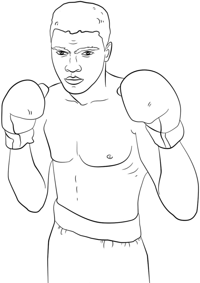 Muhammad Ali Coloring Pages