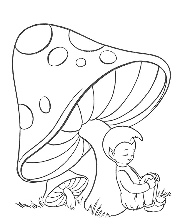 Mushroom Coloring Page