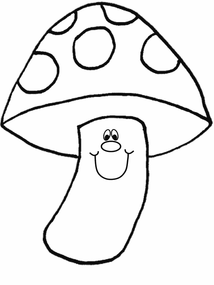 Mushroom Fruit Coloring Pages