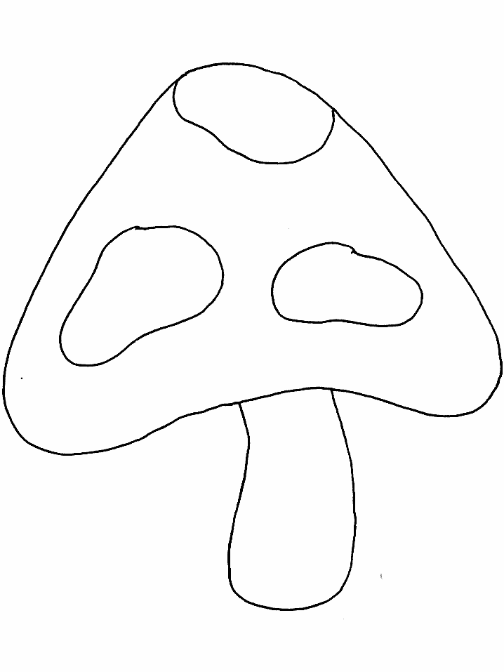 Mushroom Fruit Coloring Page