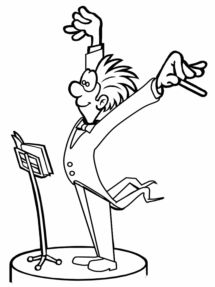 Orchestra Conductor coloring page