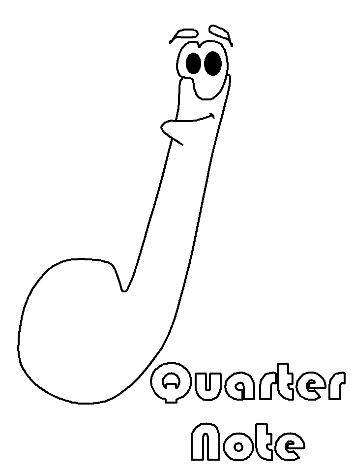 Quarter Note coloring page