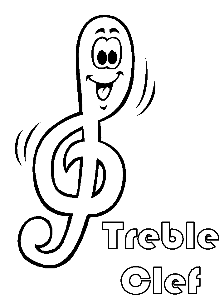 Treble Clef coloring page