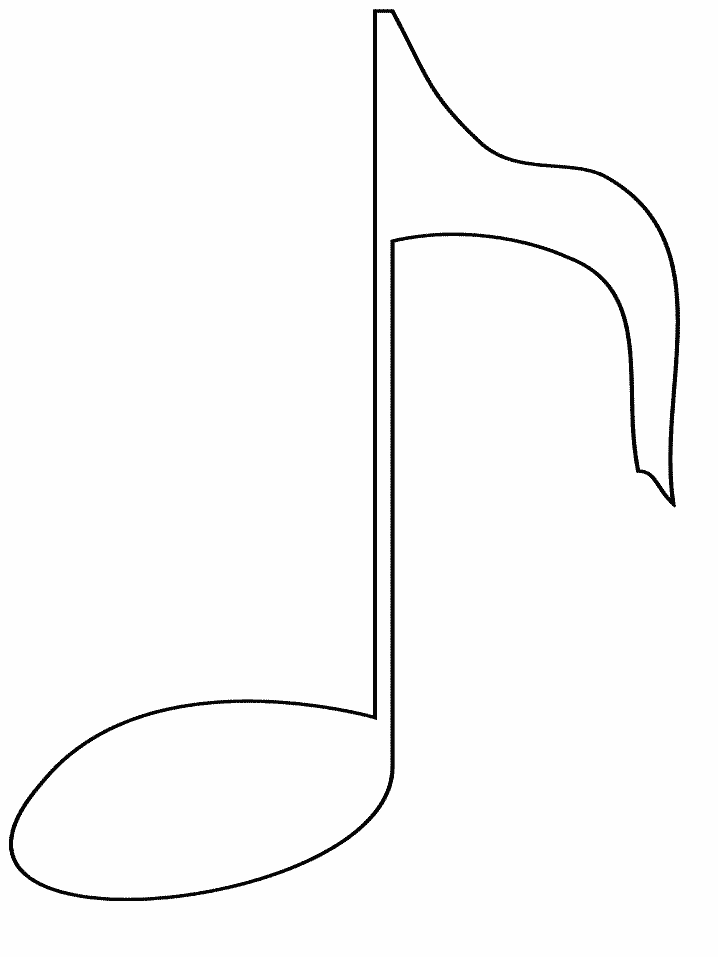 Music Note Simple-shapes Coloring Pages