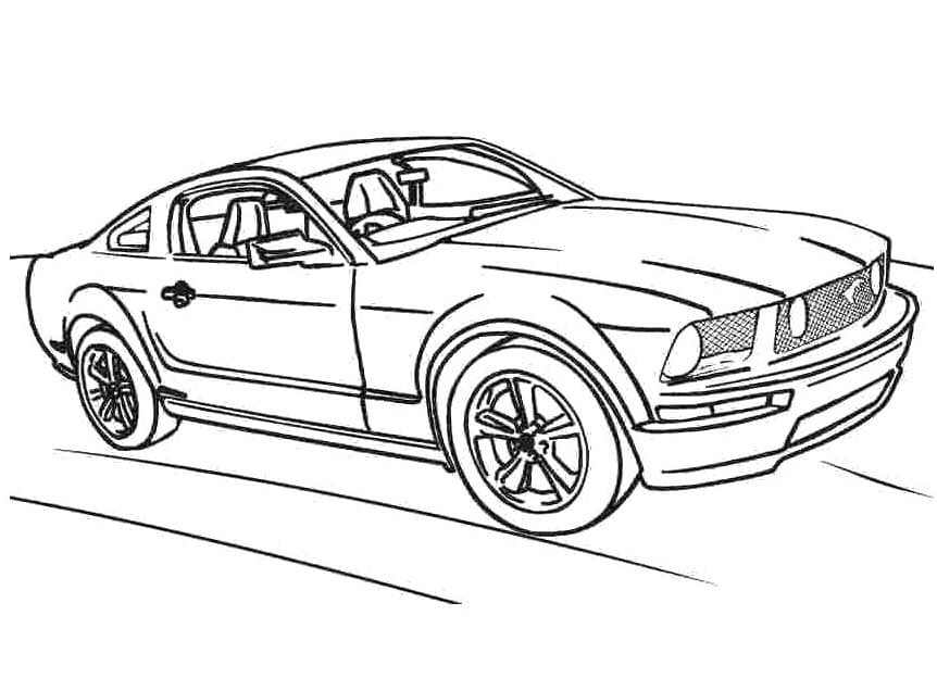 mustang car coloring pages