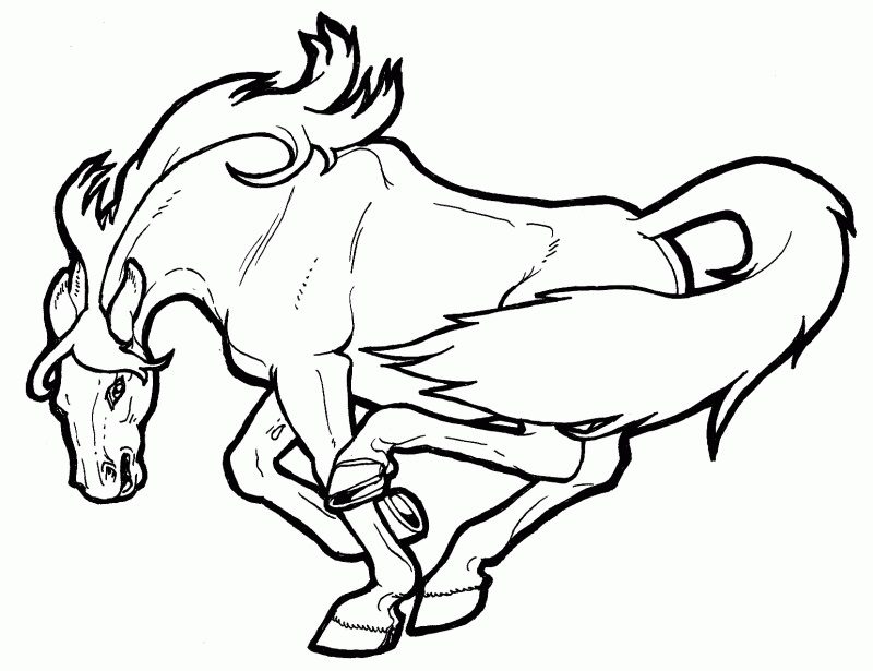 Mustang Horse Coloring Pages Printable & book for kids.