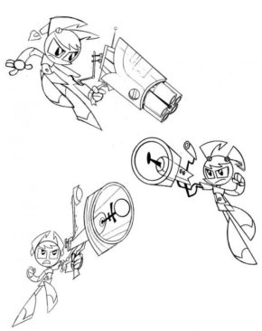My Life as a Teenage Robot Coloring Pages & coloring book.