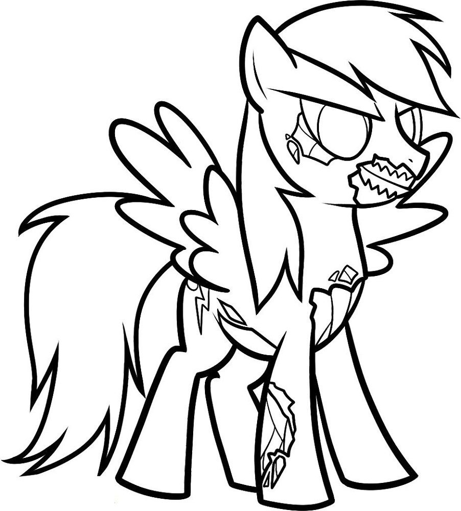 my little pony cookie zombie coloring pages