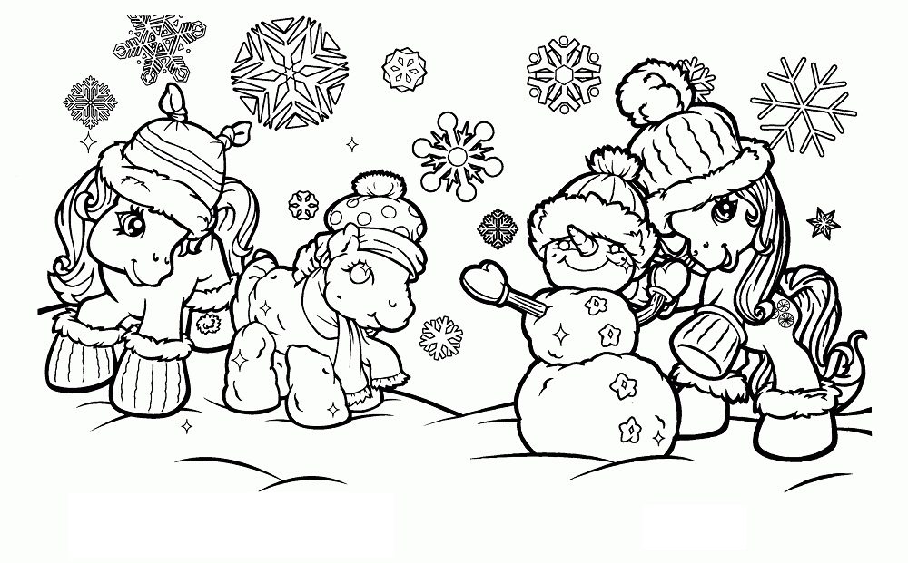 my little pony winter coloring pages