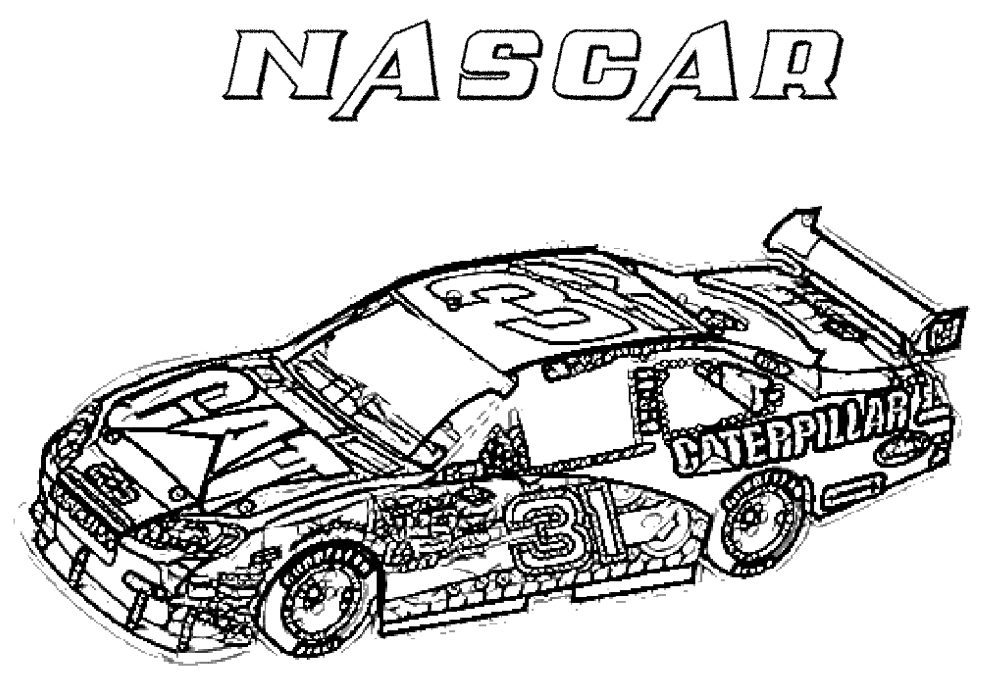 Nascar Race Car Coloring Page