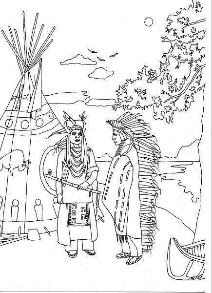 Native American Indian Coloring Pages