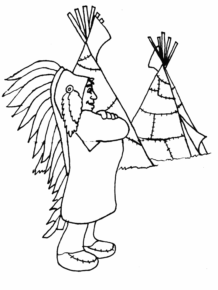 Native American House Coloring Pages