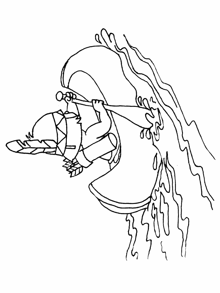 Native American Sailing Coloring Pages