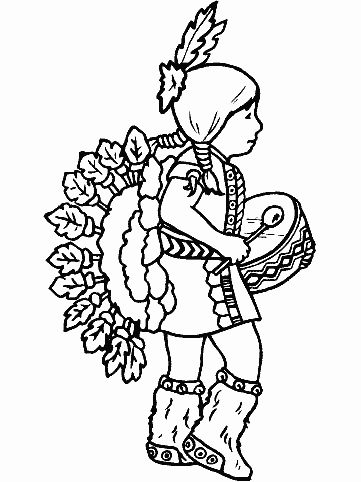 Native American Girl Coloring Pages