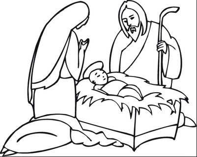 Nativity Coloring Page