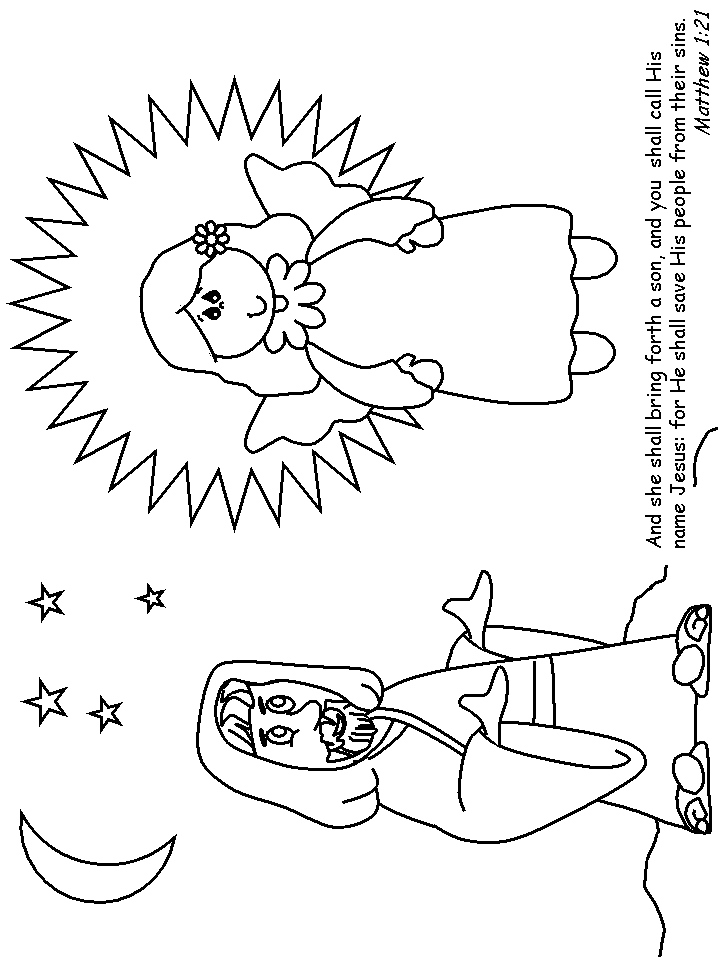 Nativity Bible Coloring Pages For Kids