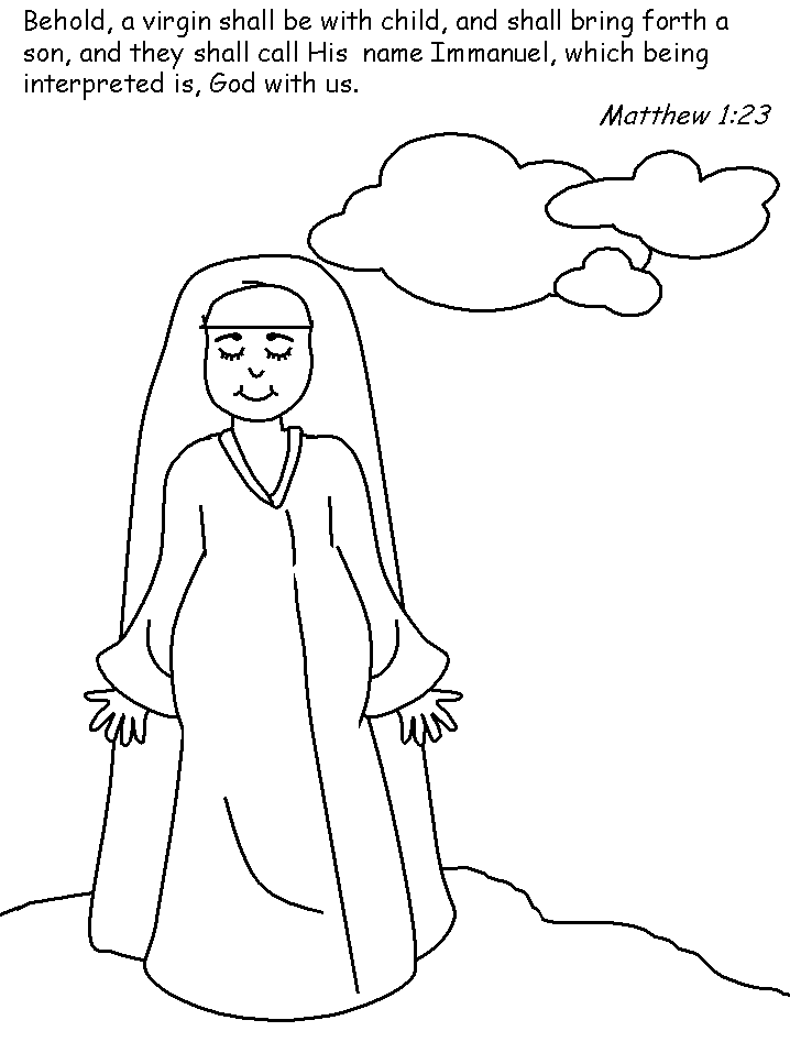 Nativity Bible Coloring Page