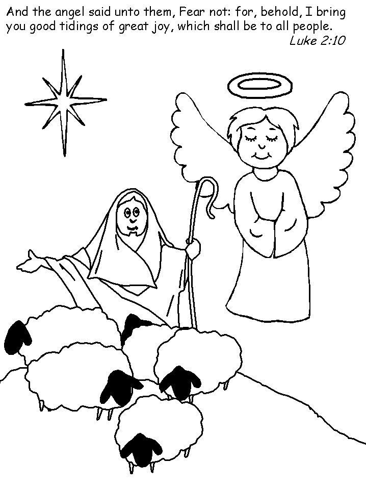 Nativity Bible Coloring Page For Kids
