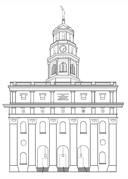 Nauvoo Temple Coloring Page