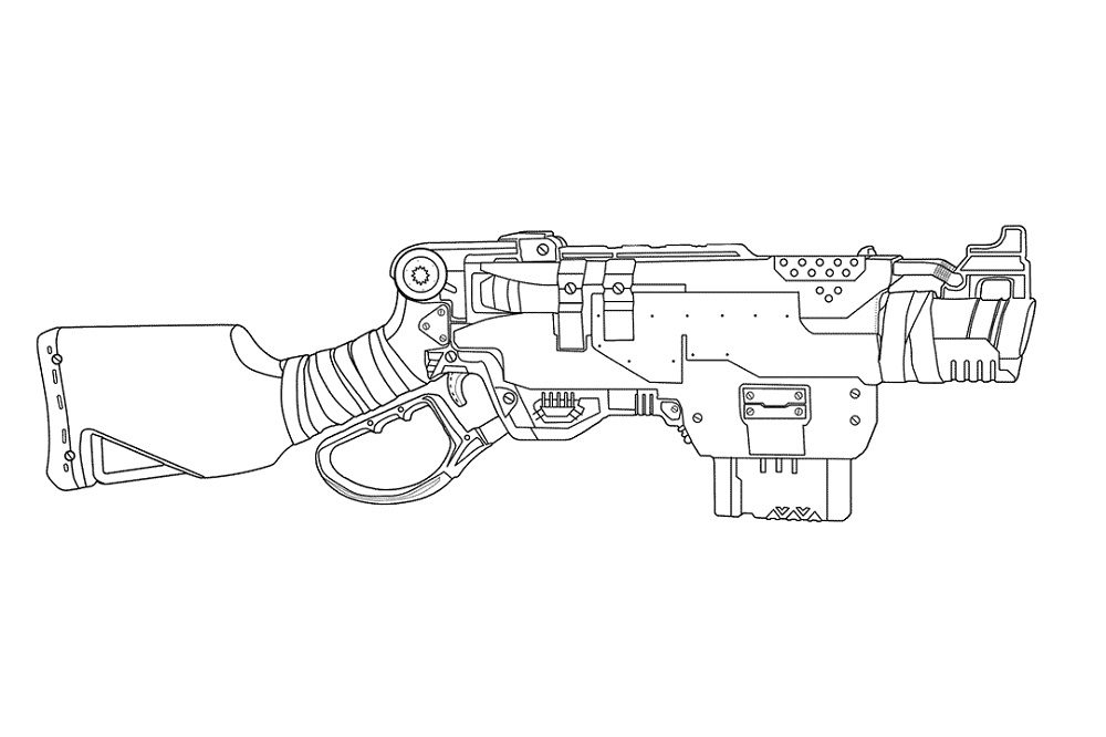 nerf zombie slingfire coloring pages