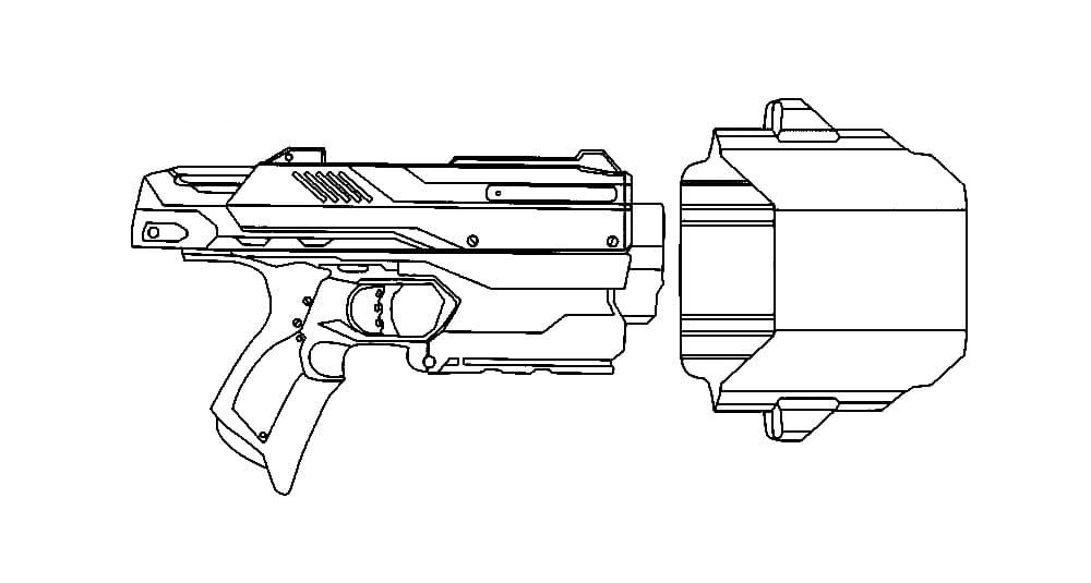 nerf zombie strike sidestrike coloring pages