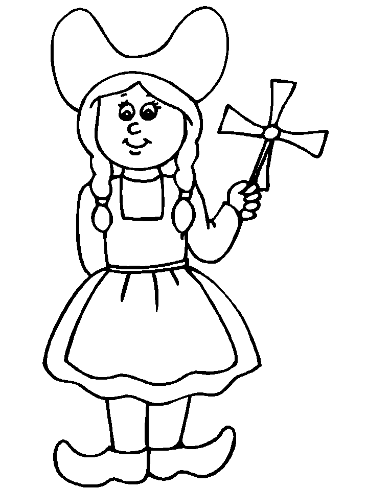 Netherlands Girl Coloring Pages