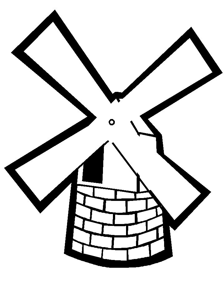 Windmill Coloring Pages