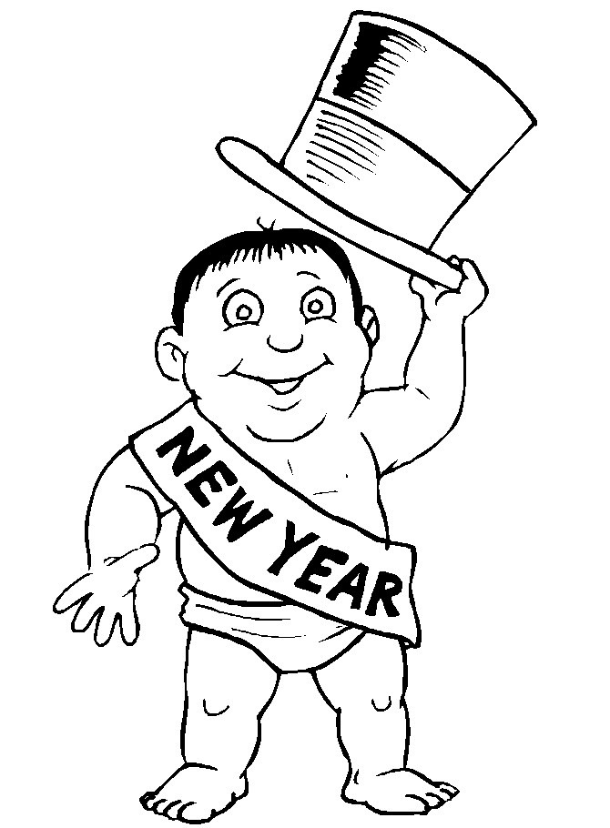 New Year Baby with Hat