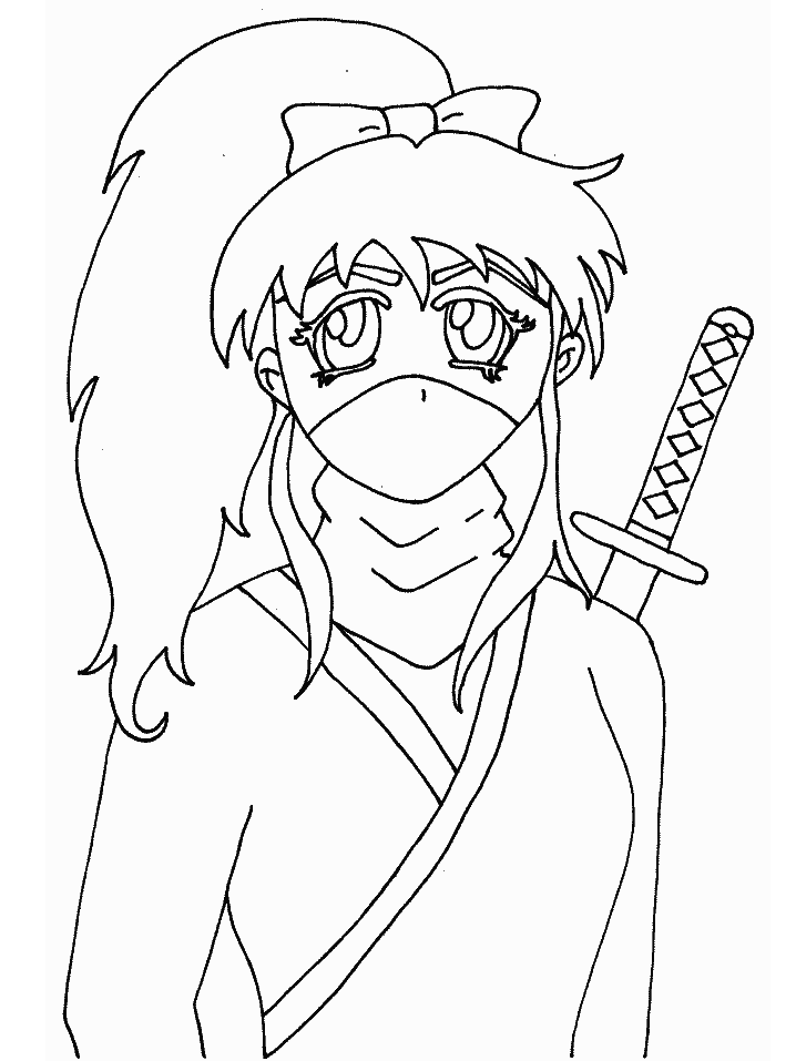 Ninja Japan Coloring Pages Coloring Page Book For Kids