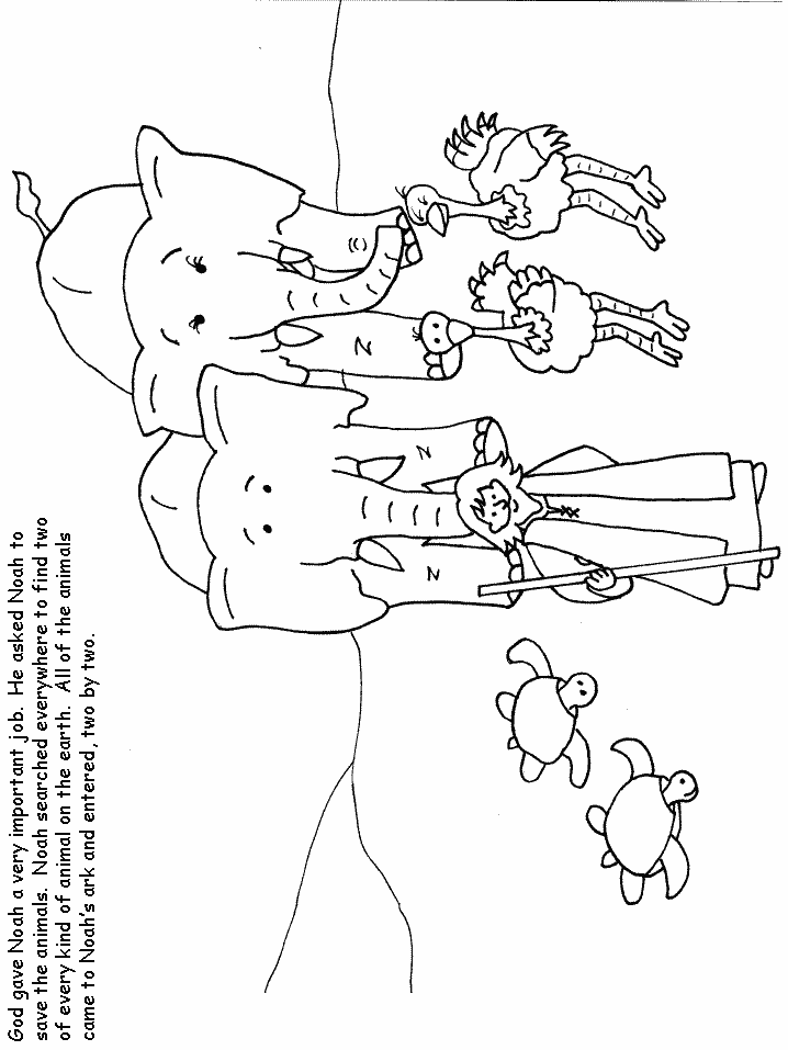 Noah Bible Coloring Page