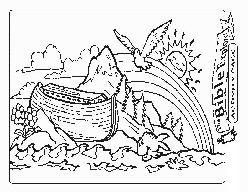 noah's ark coloring pages water