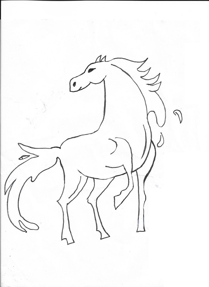 Frozen Water Horse Coloring Page