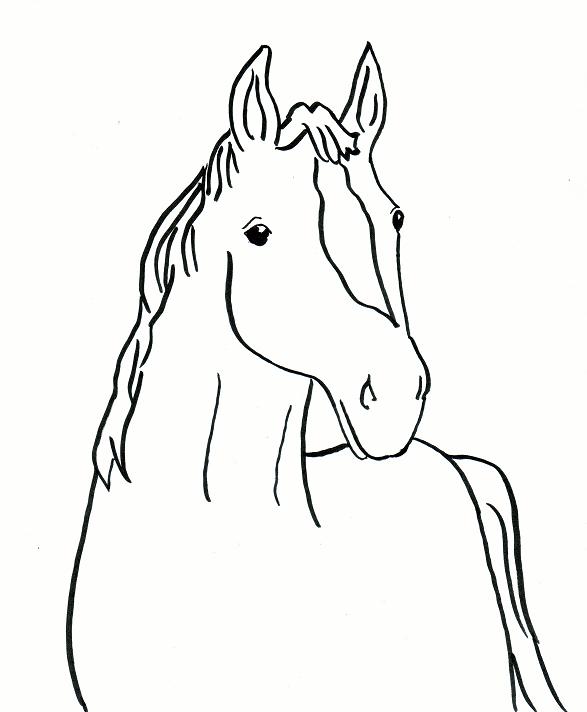 non realistic horse coloring pages