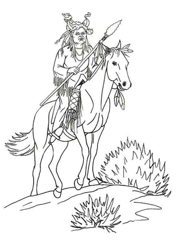 north american indian horse grayscale coloring pages