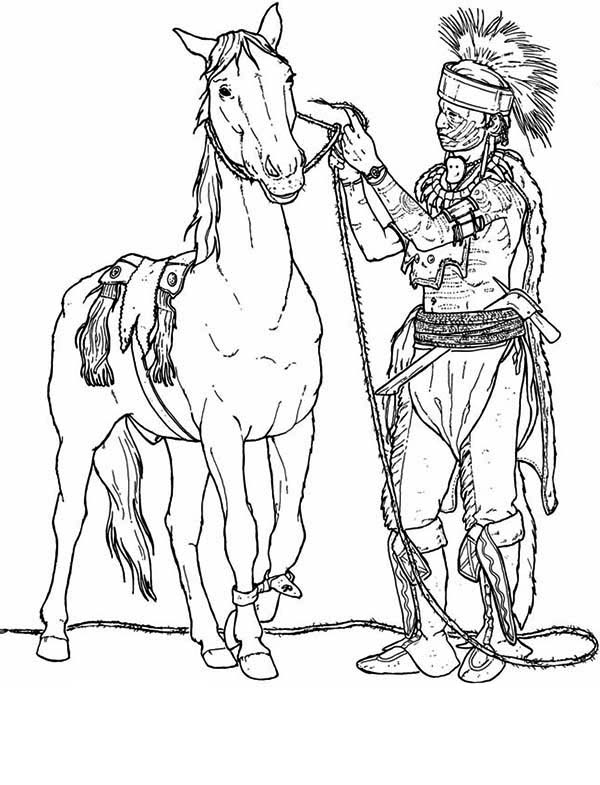 north american indian horse greyscale coloring pages
