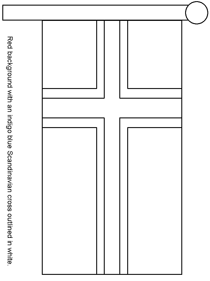 Norway flag coloring page