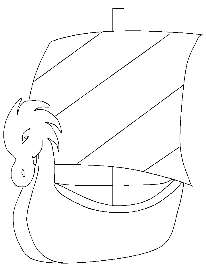 Norway Longship Countries Coloring Page