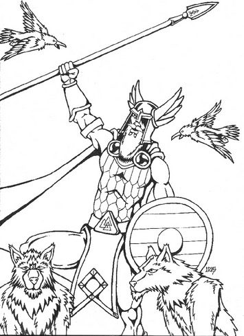 Norway Odin Countries Coloring Page
