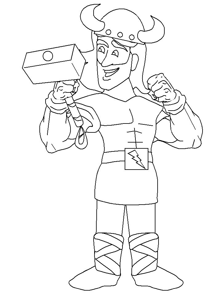 Norway Thor Countries Coloring Pages