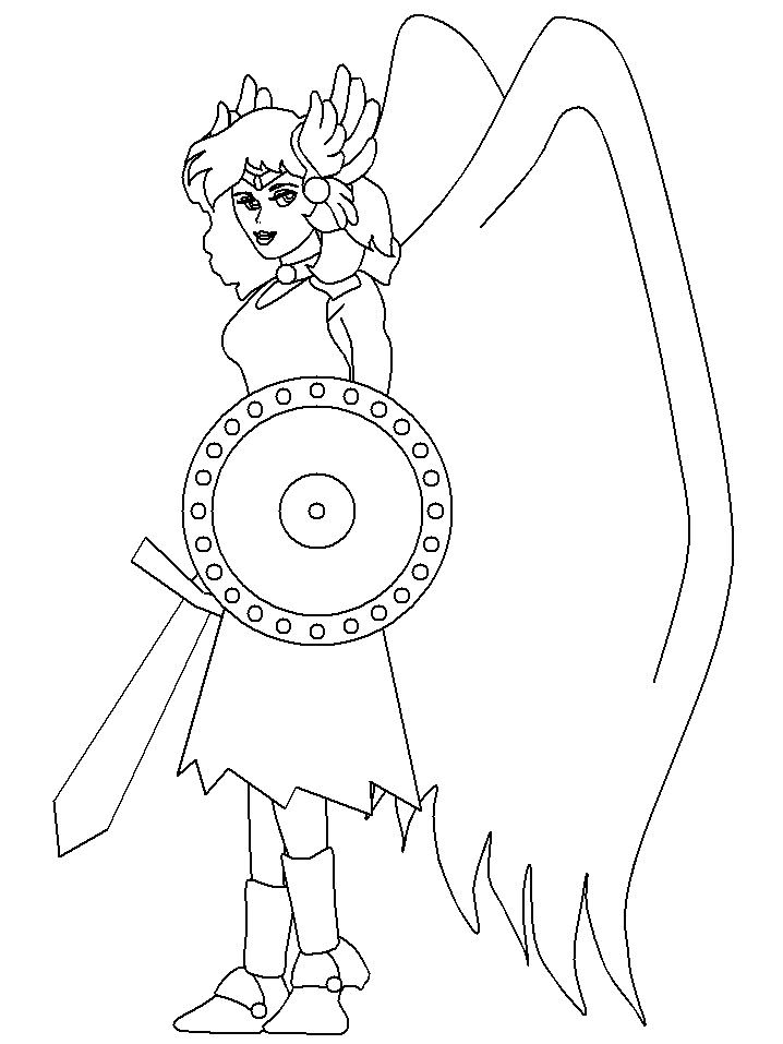 Norway Valkyrie Countries Coloring Pages