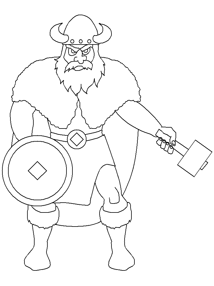 Norway Viking Coloring Pages For Kids