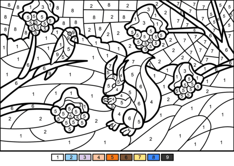 number coloring pages for the winter