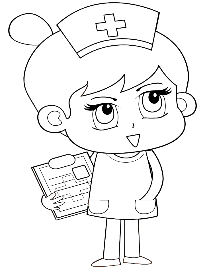 Nurse Kid Coloring Pages