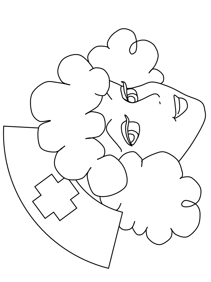 Nurse Head Coloring Pages