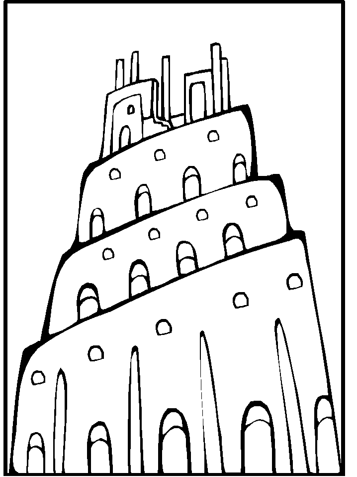 Genesis Bible Tower Coloring Page For Kids